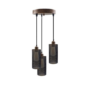 Vintage 3-Head Pendant Light